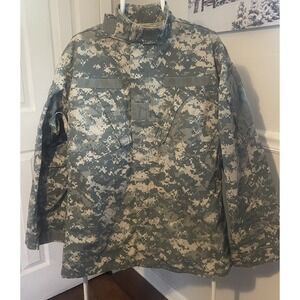 US Military Issue ACU  Camouflage Army Combat Coat Jacket Size Medium Long